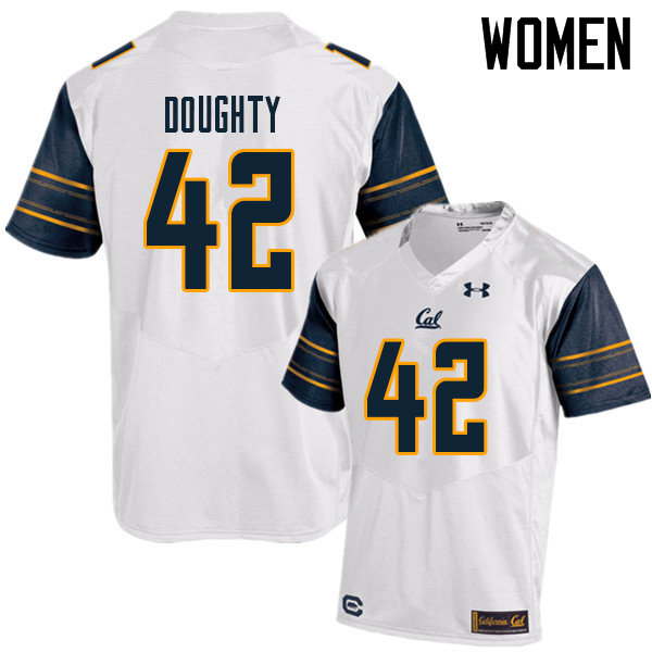 Women #42 Colt Doughty Cal Bears UA College Football Jerseys Sale-White - Click Image to Close